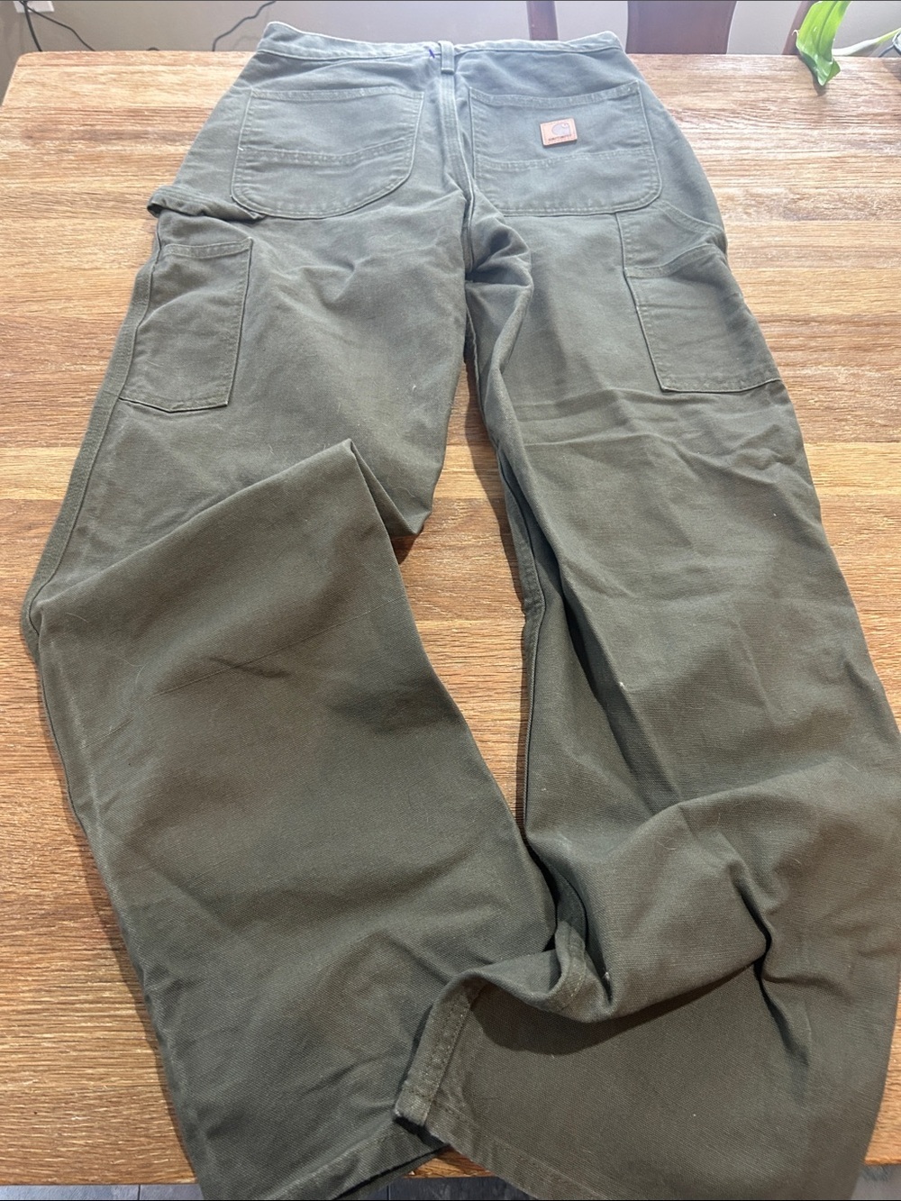Carhartt Men's Olive Canvas carpenter Work size 31 - Picture 6 of 10